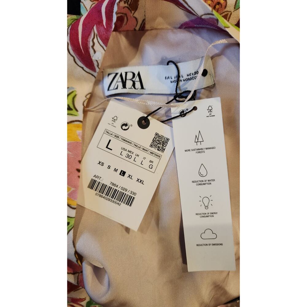 Zara Floral Multicolor Robe - Picture 2 of 4